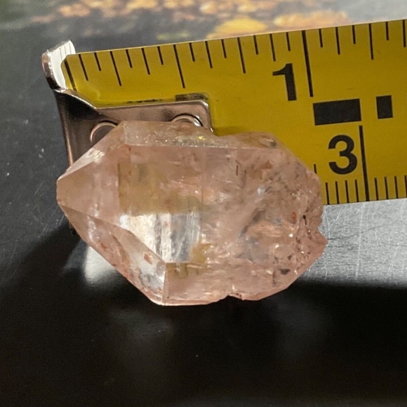 Quartz Crystal Arizona Orange Inclusions - Healing 1” Payson Diamond - Picture 7 of 10